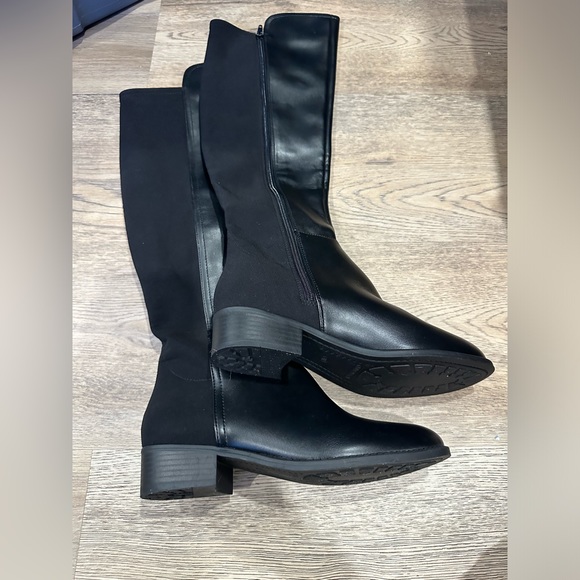 Over the knee leather with Neoprene fitted boot size 8, new without tags - Picture 5 of 7